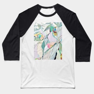 Textured Leaves with Pink Highlights Baseball T-Shirt